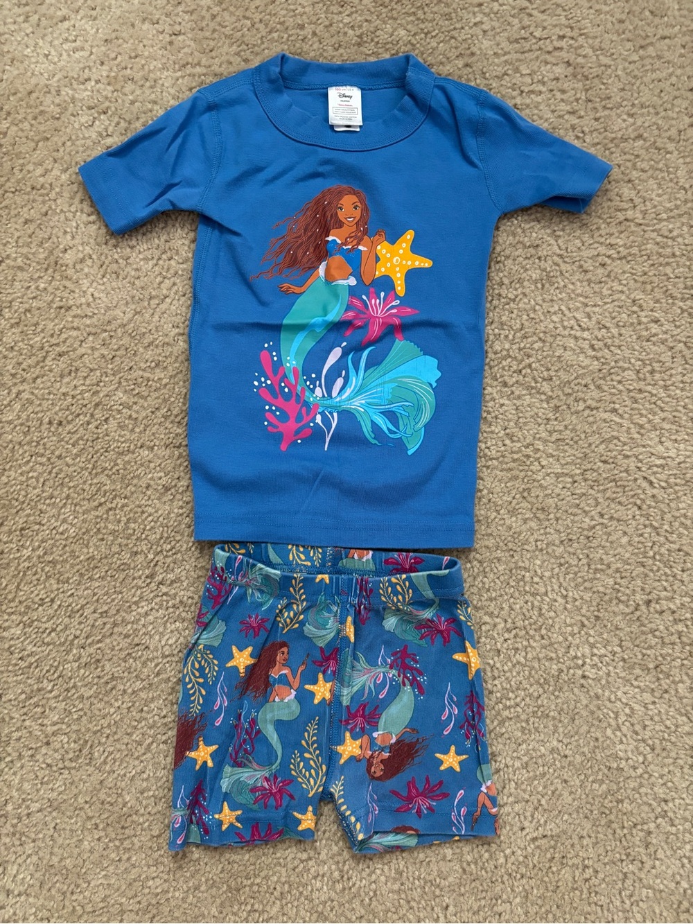 Hanna Andersson Short John’s The Little Mermaid 100% Organic Cotton